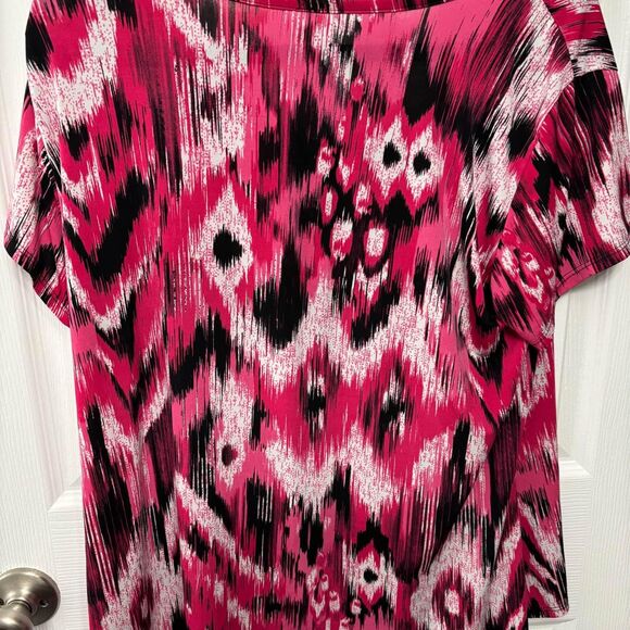 Women’s plus size 3x pink black white top - Picture 4 of 4